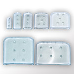 Schutzkappen gelocht, rechteckig